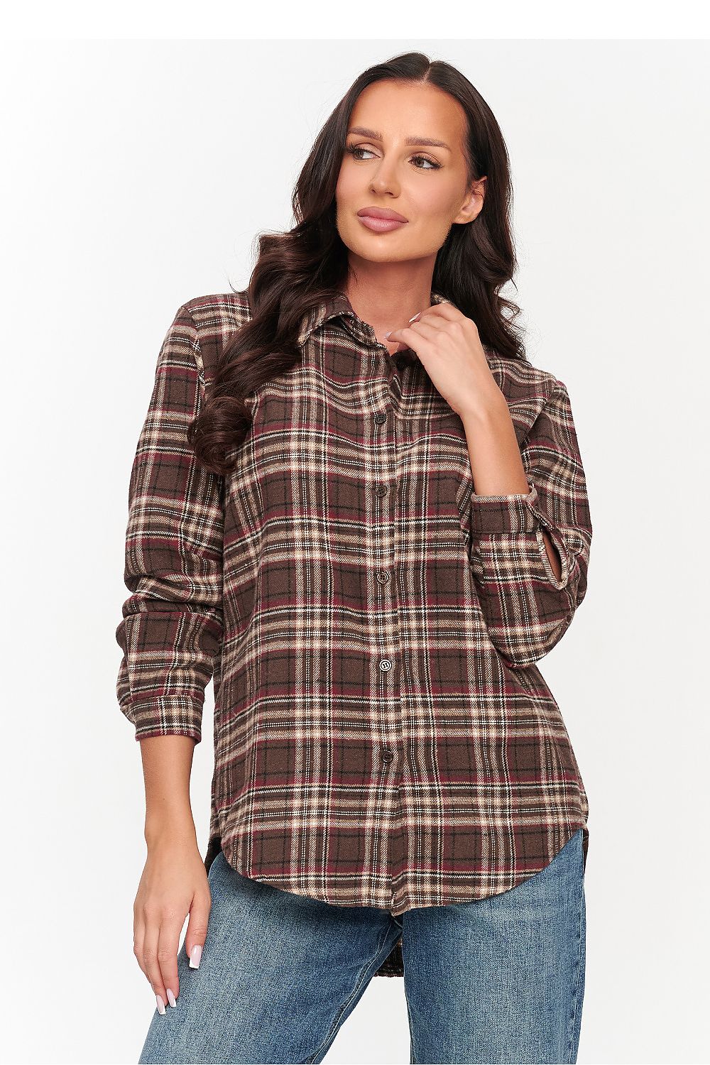 Long sleeve shirt model 231008 Makadamia